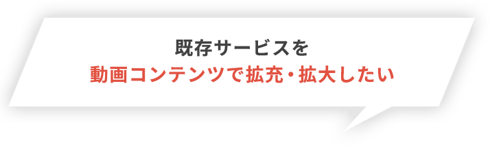 既存サービスを動画コンテンツで拡充・拡大したい